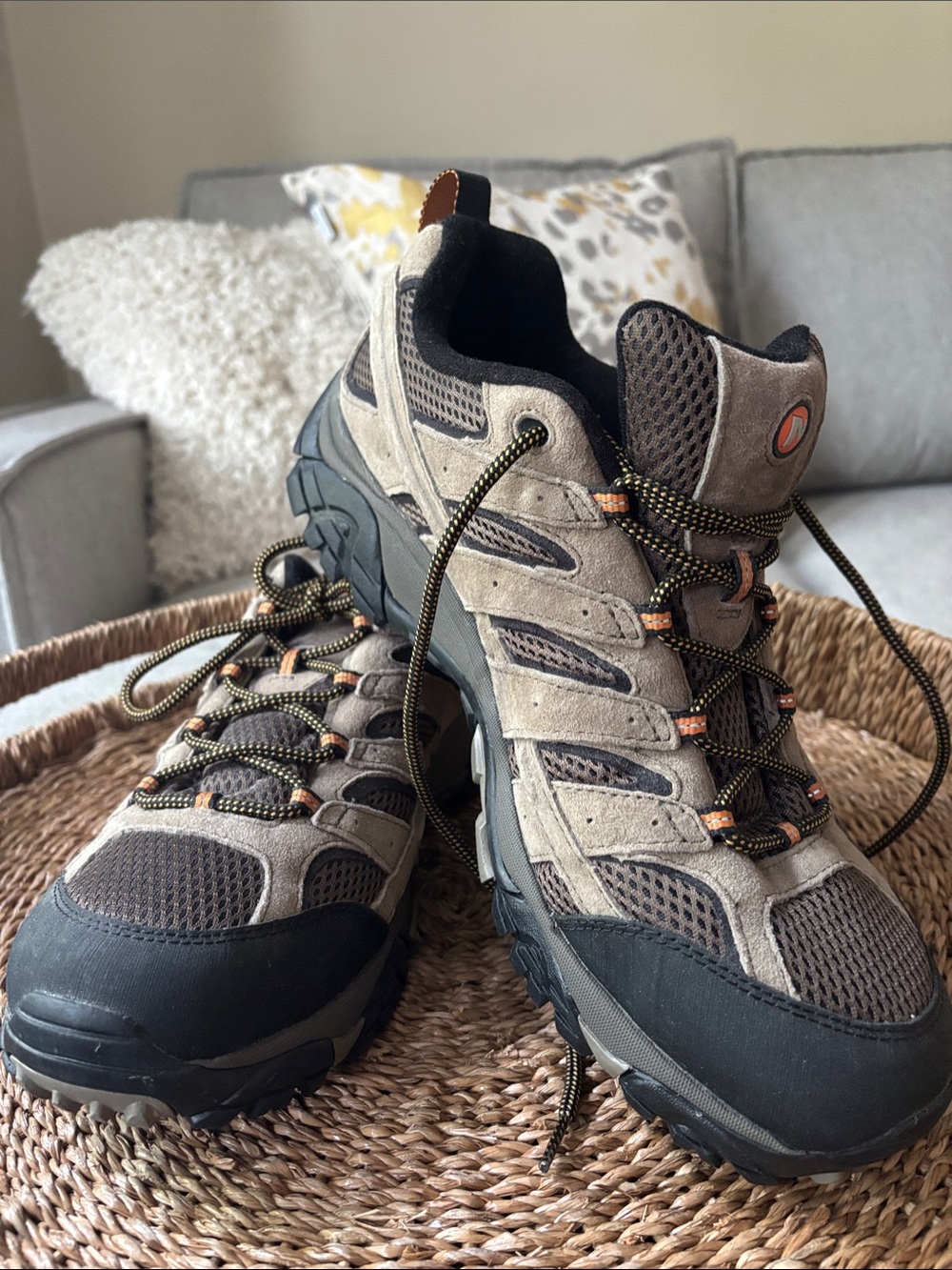 Merrell Men's Tan and Black Waterproof Hiking Boots